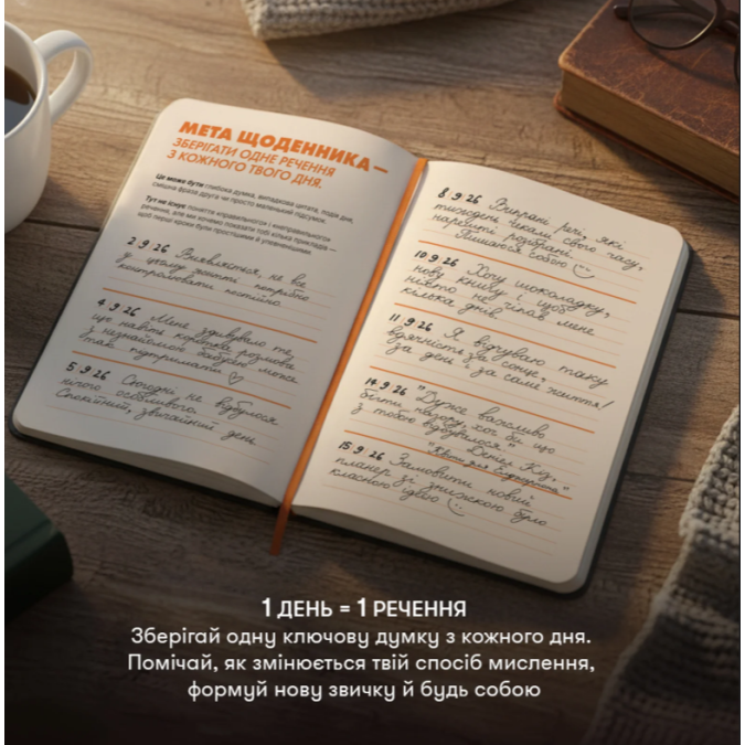 Дневник на 3 года «Один день одно предложение» черный