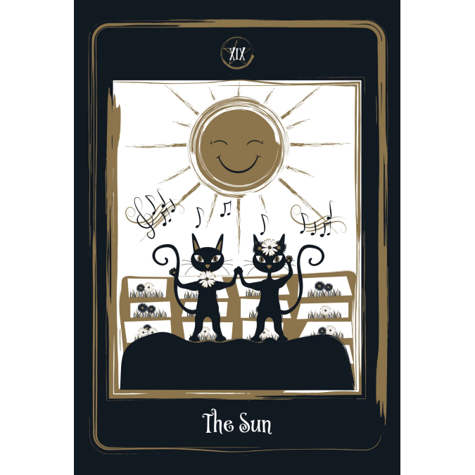 Карты таро Золотое Таро Черного Кота Golden Black Cat Tarot  AGM