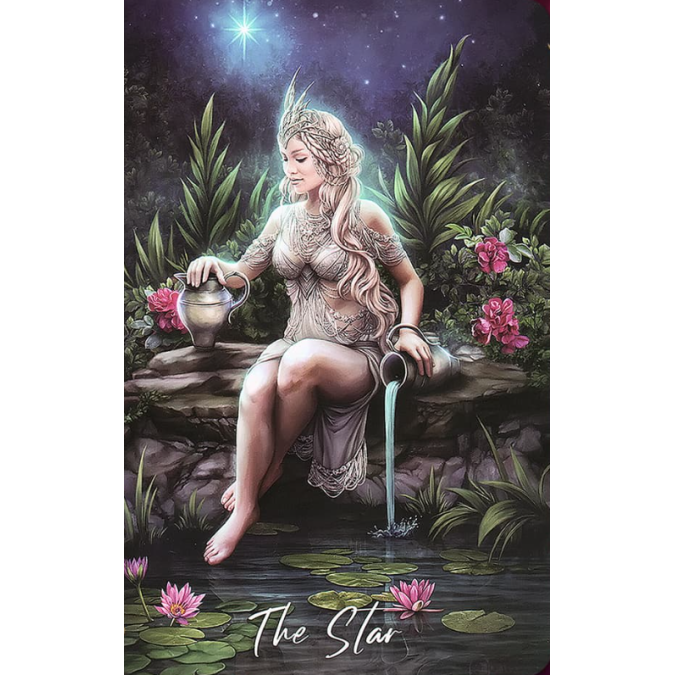 Карты Таро Elemental Wisdom Tarot - Таро Элементалей Матовое покрытие. чёрный срез