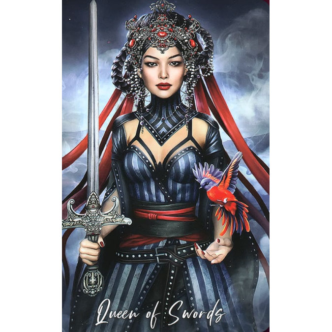 Карты Таро Elemental Wisdom Tarot - Таро Элементалей Матовое покрытие. чёрный срез
