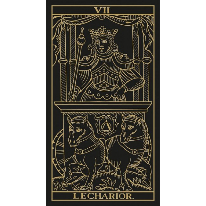 Карти Таро Марсельське у золотому та чорному виконанні - Marseille Tarot Gold & Black edition. Lo Scarabeo