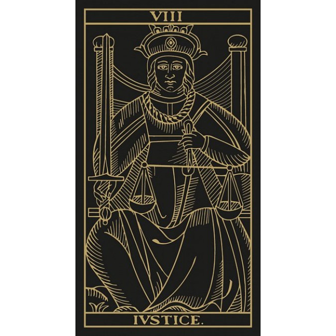 Карти Таро Марсельське у золотому та чорному виконанні - Marseille Tarot Gold & Black edition. Lo Scarabeo