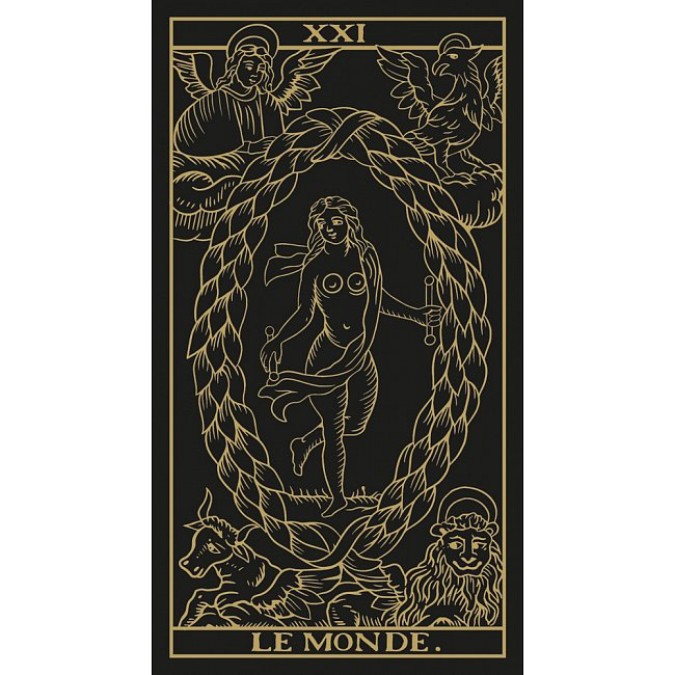 Карти Таро Марсельське у золотому та чорному виконанні - Marseille Tarot Gold & Black edition. Lo Scarabeo
