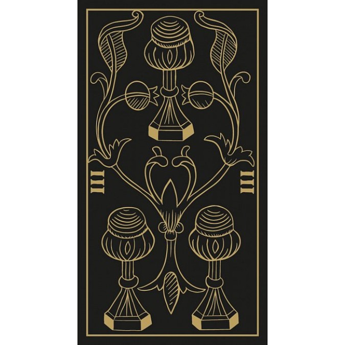 Карти Таро Марсельське у золотому та чорному виконанні - Marseille Tarot Gold & Black edition. Lo Scarabeo