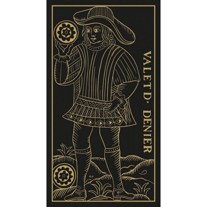 Карти Таро Марсельське у золотому та чорному виконанні - Marseille Tarot Gold & Black edition. Lo Scarabeo