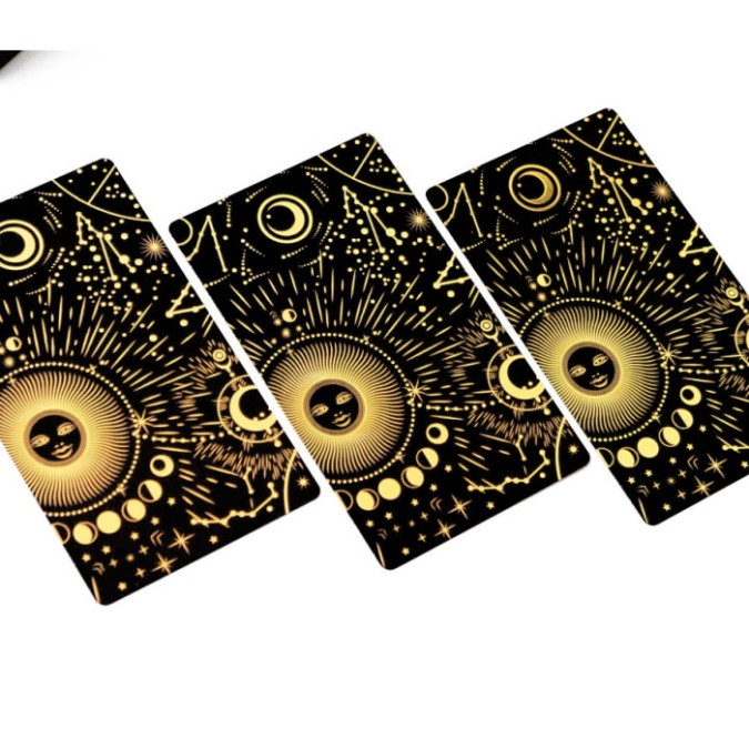 Карти Таро Уейта Waite's Tarot Cards навчальні золото на чорному Zen Garden