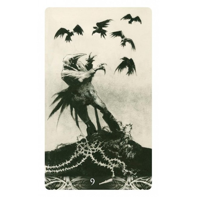 Карти Таро Ворон Смерті  міні версія- Murder of Crows Mini Tarot. Lo Scarabeo