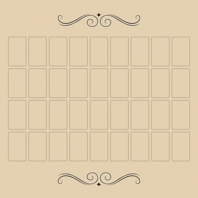 Скатертина для ворожіння Великий Розклад Ленорман - Tarot Cloth Grand Tableau Lenormand. Lo Scarabeo