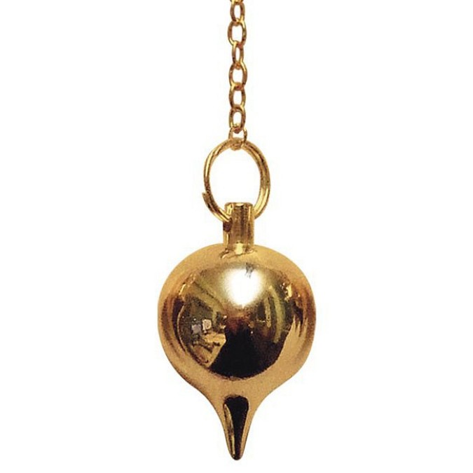 Маятник для біолокації металевий Крапля  Deluxe Golden Sphere Pendulum. Lo Scarabeo