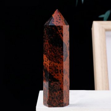 Кристал Коричневий обсидіан висота 6-7см