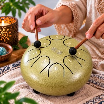 Глюкофон "Happy Drum" 8 нот колір Золотий діамант