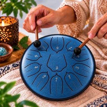 Глюкофон "Happy Drum" 11 нот колір Морська бриж
