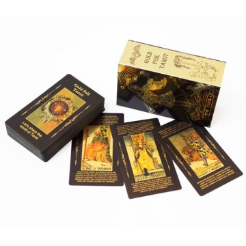 Карти Таро Уейта Waite's Tarot Cards навчальні золото на чорному
